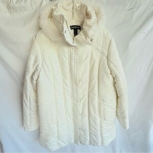 Lane Bryant Women's Cream Puffer Coat
